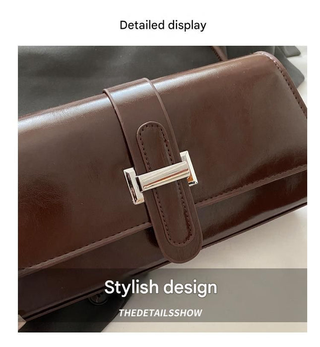 Red French Chic Baguette Shoulder Bag Women s Minimalist Crossbody Bag with Premium Feel – product detail