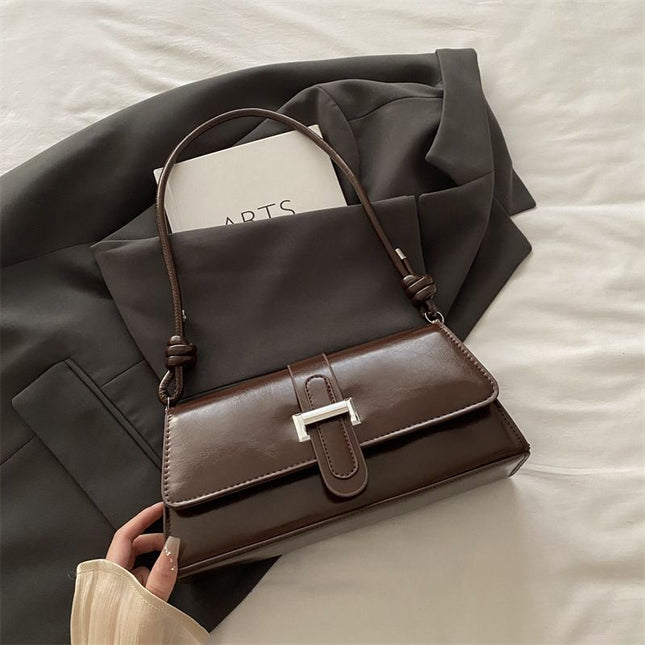 Coffee color French Chic Baguette Shoulder Bag Women s Minimalist Crossbody Bag with Premium Feel