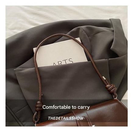 Coffee color French Chic Baguette Shoulder Bag Women’s Minimalist Crossbody Bag with Premium Feel