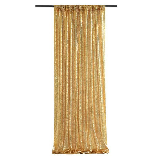 Gold Sequin Backdrop Curtain Party Wedding Photo Booth Background Panel 8FT x 2FT V888-ELOSUNG51274