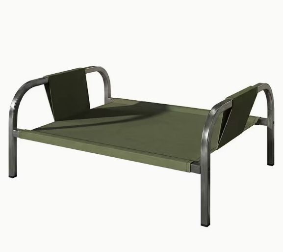Green Raised Pet Bed for Medium Dogs Cats Elevated Breathable Dog Cot Washable Anti-Moisture Pet Cot