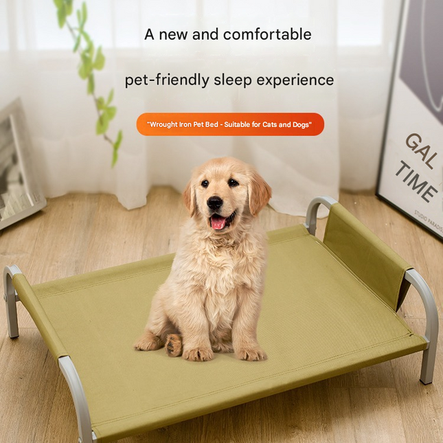 Grey Raised Pet Bed for Medium Dogs Cats Elevated Breathable Dog Cot Washable Anti-Moisture Pet Cot – product detail