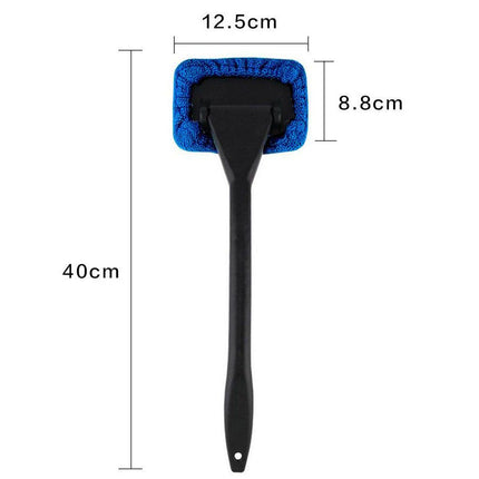3-Piece Dark blue Car Windshield Cleaning Brush Set Microfiber Defogging Wiper Tool Window Glass Cleaner