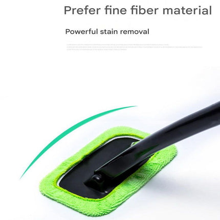 3-Piece Grey Car Windshield Cleaning Brush Set Microfiber Defogging Wiper Tool Window Glass Cleaner