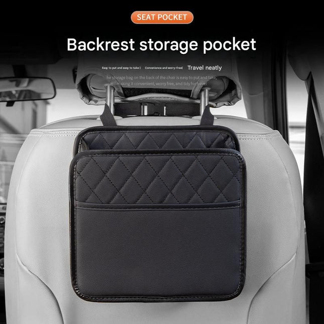 Car Seat Back Organizer Storage Bag Multi-Pocket Vehicle Seatback Holder Black – product detail