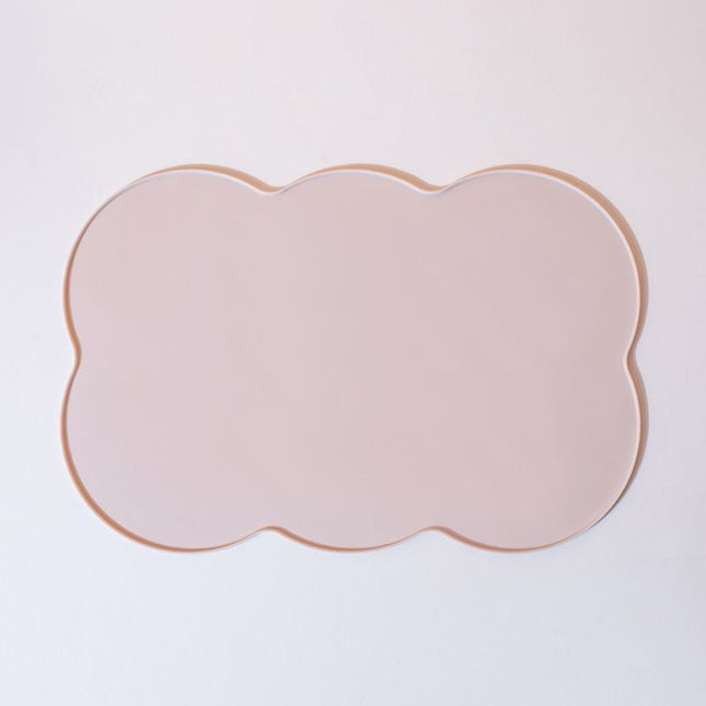 3-Piece Grey Silicone Placemat Set Cloud Shape Non-Slip Heat Resistant Kids Dining Mat V888-ELOSUNG51316