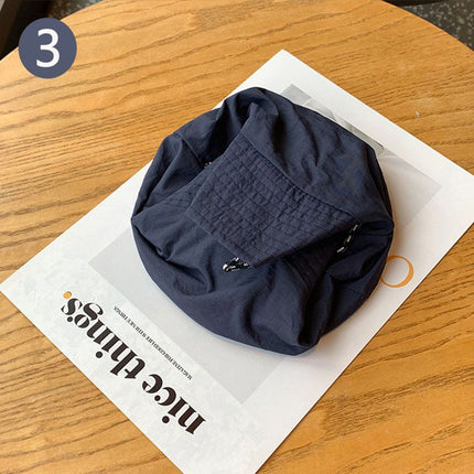 Khaki Packable Bucket Hat Unisex Wide Brim Foldable Sun Protection Hiking Travel Cap