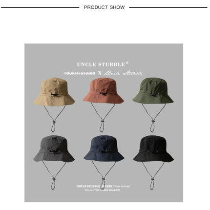 Army green Packable Bucket Hat Unisex Wide Brim Foldable Sun Protection Hiking Travel Cap