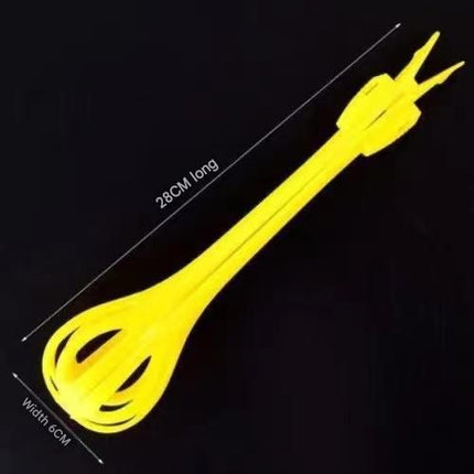 Blue  2-Piece 3-in-1 Multi-Functional Egg Whisk & Food Tongs Set