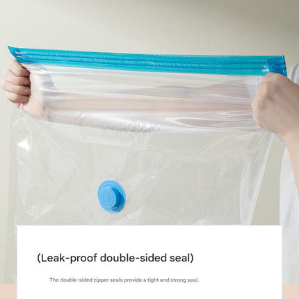 Vacuum Compression Storage Bags 6 Piece Set with Hand Pump for Clothes Bedding Travel
