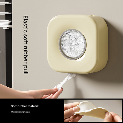 White Wall Mounted Plastic Wrap Dispenser Storage Box with 200 Preservation Films