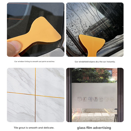 2 Piece Car Vinyl Wrap Squeegee Set - Plastic Application Scrapers for Smooth Film Installation