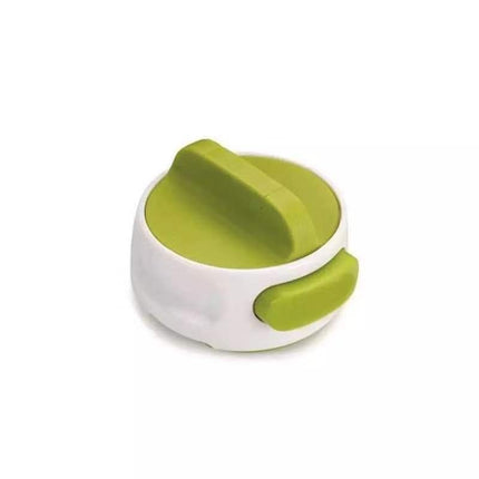Green Manual Rotary Can Opener - Compact ABS Plastic & Stainless Steel - Smooth Edge Cutting, Easy Twist Operation, Space Saving Kitchen Gadget for Home and Travel