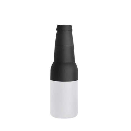 3-in-1 Beer Bottle Insulated Tumbler and Can Cooler with Bottle Opener – Double Wall Stainless Steel Soda Can Insulator & Holder for Car Outdoor Beverage Storage, 12oz White