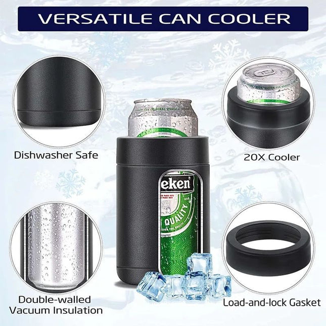 3-in-1 Beer Bottle Insulated Tumbler and Can Cooler with Bottle Opener Double Wall Stainless Steel – product detail