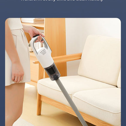White Wireless Stick Vacuum and Stereoscopic Mop with 2 Filters, Swivel Brush Head and 106cm Handled Pole - One Click Operation, 19KPA Super Suction, 300ML Detachable Water Tank, 600ML Dust Cup for Floor Blind Spot and Wet Dry Dual Use
