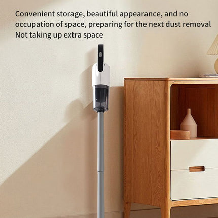 White Wireless Stick Vacuum and Stereoscopic Mop with 2 Filters, Swivel Brush Head and 106cm Handled Pole - One Click Operation, 19KPA Super Suction, 300ML Detachable Water Tank, 600ML Dust Cup for Floor Blind Spot and Wet Dry Dual Use