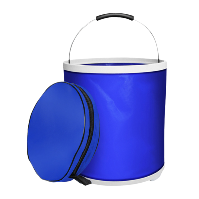 9L Foldable Oxford Fabric Car Wash Bucket with EVA Waterproof Lining & Zipper Carry V888-ELOSUNG52046