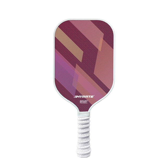 Fantasy Purple Striped Fiberglass Pickleball Paddle Lightweight Shock-Absorbing Rackets for Outdoor Play