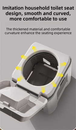 Portable Travel Toilet with Integrated Dual Storage Wings & Odor-Proof Lid – Ergonomic Reusable Foldable Commode with 12.7cm Folding Height for Car Travel & Outdoor Use (Black Green)