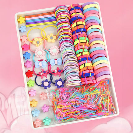 780-Piece Cute Hair Accessories Gift Set with Elastic Rubber Bands - Perfect Gift for Girls