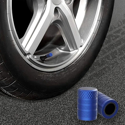 4-Pack Gold Aluminum Car Tyre Valve Stem Caps - Heavy Duty Dustproof Air Valve Covers with Internal Anti-Seize Plastic Lining for Cars SUVs Trucks