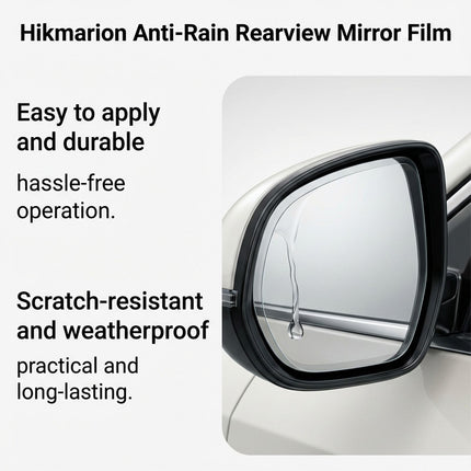 2 Set of Car Rearview Mirror HD Rainproof Film with Complete Installation Tool Kit – Anti Fog Waterproof Protective Shield Sticker, Hydrophobic Glare-Reducing Clear Membrane