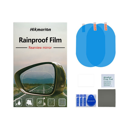 4 Set of Car Rearview Mirror HD Rainproof Film with Complete Installation Tool Kit – Anti Fog Waterproof Protective Shield Sticker, Hydrophobic Glare-Reducing Clear Membrane
