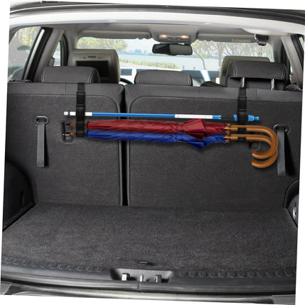 2PCS Multifunctional Car Seat Back Triple Hooks Organizer for Purses Umbrellas Bags – Heavy Duty 15kg Easy Install Headrest Hangers for Car Interior Storage, Adjustable 23cm