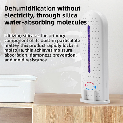Mini Renewable Dehumidifier Device for Cupboard Drawer Basement – Wireless Rechargeable Silica Gel Wardrobe Moisture Absorber & Anti-Mould Dessicant Dryer Box