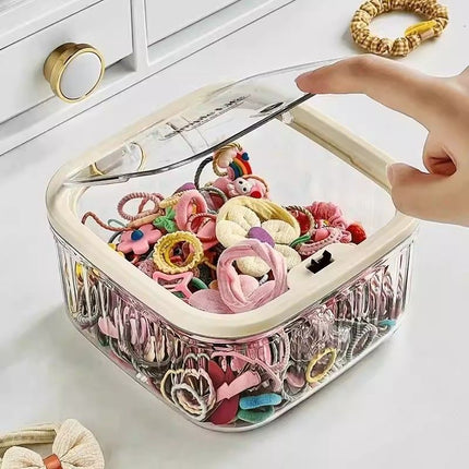 875-Piece Cute Hair Accessories Gift Set with Elastic Rubber Bands & Hair Clips Organizer Box - Perfect Gift for Girls