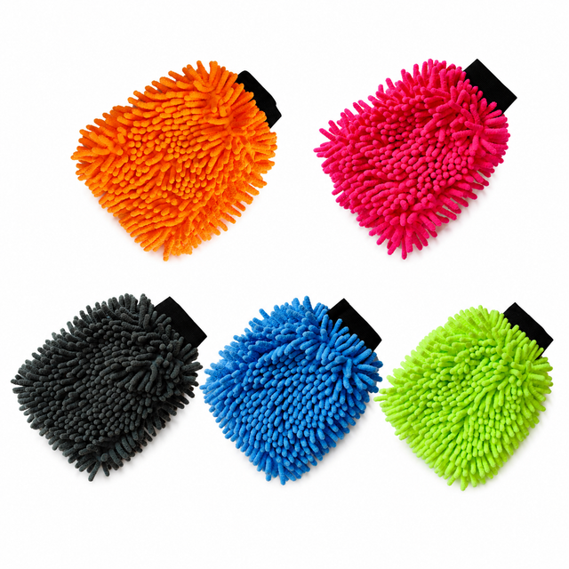 5PCS Chenille Car Wash Mitts, Thickened Microfiber Cleaning Gloves