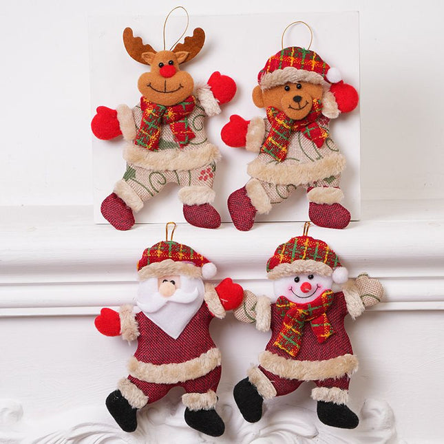 4-Piece Christmas Hanging Plush Ornaments V888-ELOSUNG52327