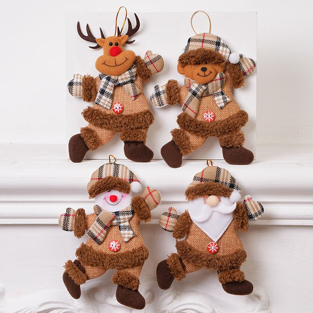 4-Piece Christmas Hanging Plush Ornaments V888-ELOSUNG52328