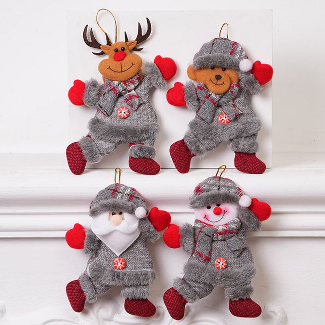 4-Piece Christmas Hanging Plush Ornaments V888-ELOSUNG52329