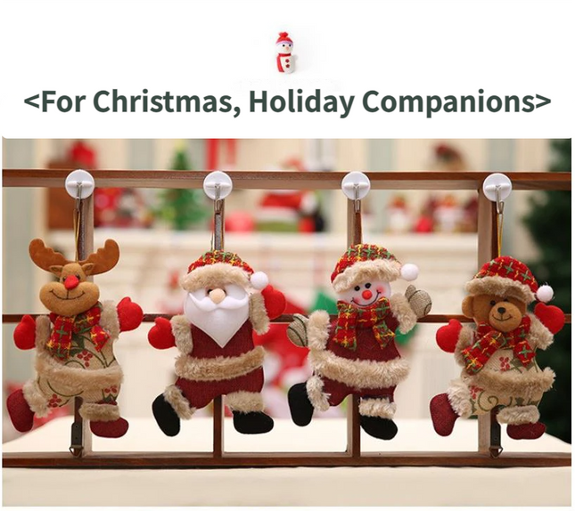 4-Piece Christmas Hanging Plush Ornaments – product detail