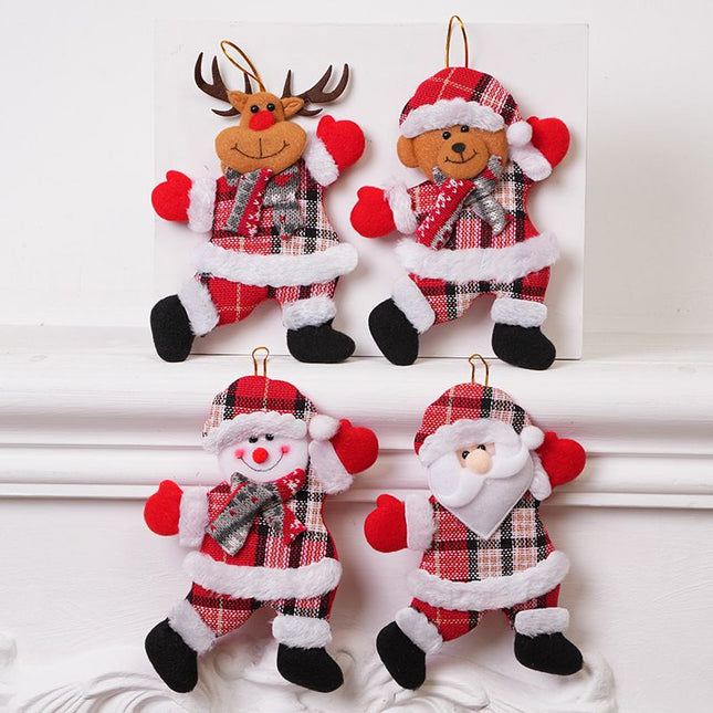 4-Piece Christmas Hanging Plush Ornaments V888-ELOSUNG52330