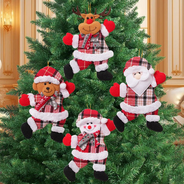 4-Piece Christmas Hanging Plush Ornaments – product detail