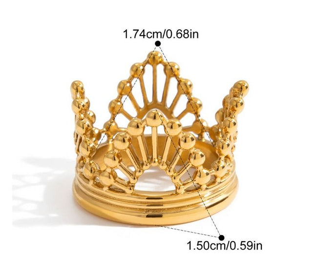 Style 6 Vintage Gold-Plated Stainless Steel Ring for V888-ELOSUNG52385