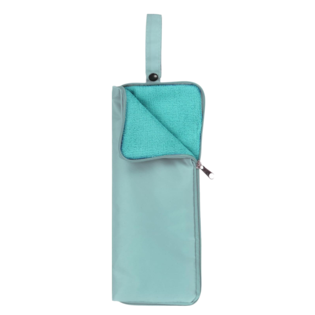 2-Pack Foldable Waterproof Umbrella Storage Sleeve with Zippers Carry Handle and Absorbent Microfiber