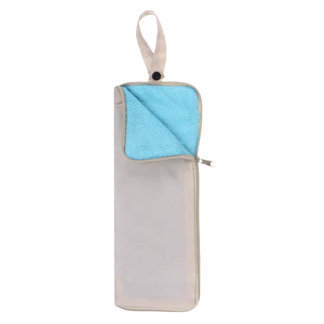 2-Pack Foldable Waterproof Umbrella Storage Sleeve with Zippers Carry Handle and Absorbent Microfiber