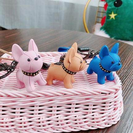 Pink Cute Resin French Bulldog Keychain Pendant for Backpacks and Keys – Trendy Frenchie Dog Bag Hanging Ornament, Stylish Accessory Solution for Local Trendsetters