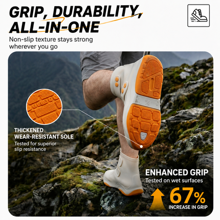 Thickened Waterproof Silicone Rain Shoe Covers with Adjustable Double Buckle Closure, Durable Non-Slip Reusable Overshoes for Men and Women Hiking Camping Daily Use, Blue White Blocking, L Size (EU 37-39)