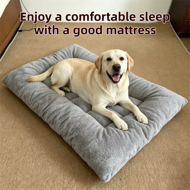 90 x 45CM Large Plush Pet Bed Mat for Dogs & Cats Light Grey Double-Sided – product detail