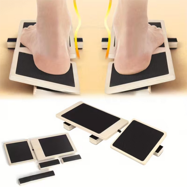2-Pack Professional Wooden Balance Boards Set Ankle Rehabilitation & Stability Trainer for Physical Therapy