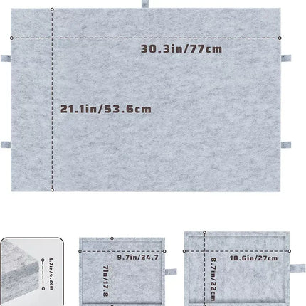 Silver Grey Foldable Anti-Slip Felt Jigsaw Puzzle Board with 6 Sorting Drawers – Lightweight 1000 Piece Puzzle Table Mat, 2-in-1 Neck-Friendly Storage Stand and Protective Cover for Unfinished Puzzle