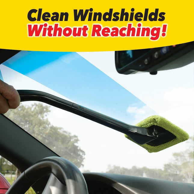 Car Windshield Rotating Defogger Cleaner Brush with 6 Washable Microfibre Pads Spray Bottle and Detachable – product detail