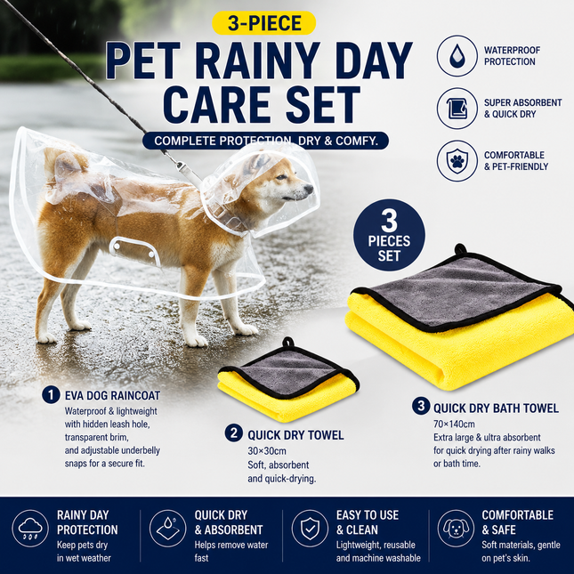 3 Piece Rainy Day Pet Care V888-ELOSUNG52606
