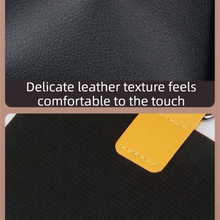 2-Pack Brown Car Air Vent Leather Storage Pockets with Soft Velvet Lining & Vent Clip - Compact Hanging Organizer Storage Bag, Charging Cable Access and Open-top Design for Phone Keys Sunglasses and Bottles