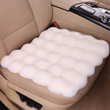 Winter Soft 3D Fluffy Bubble Fleece Car Front Seat Single Pad with Non-Slip Backing Universal Warm Plush